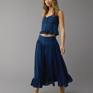 American Eagle Outfitters Blue Maxi Skirt